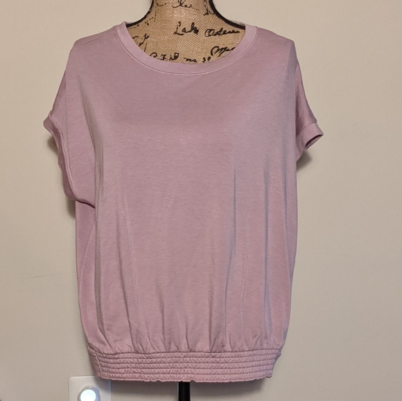 Lou and Grey lavender smocked hem soft top - Picture 2 of 4